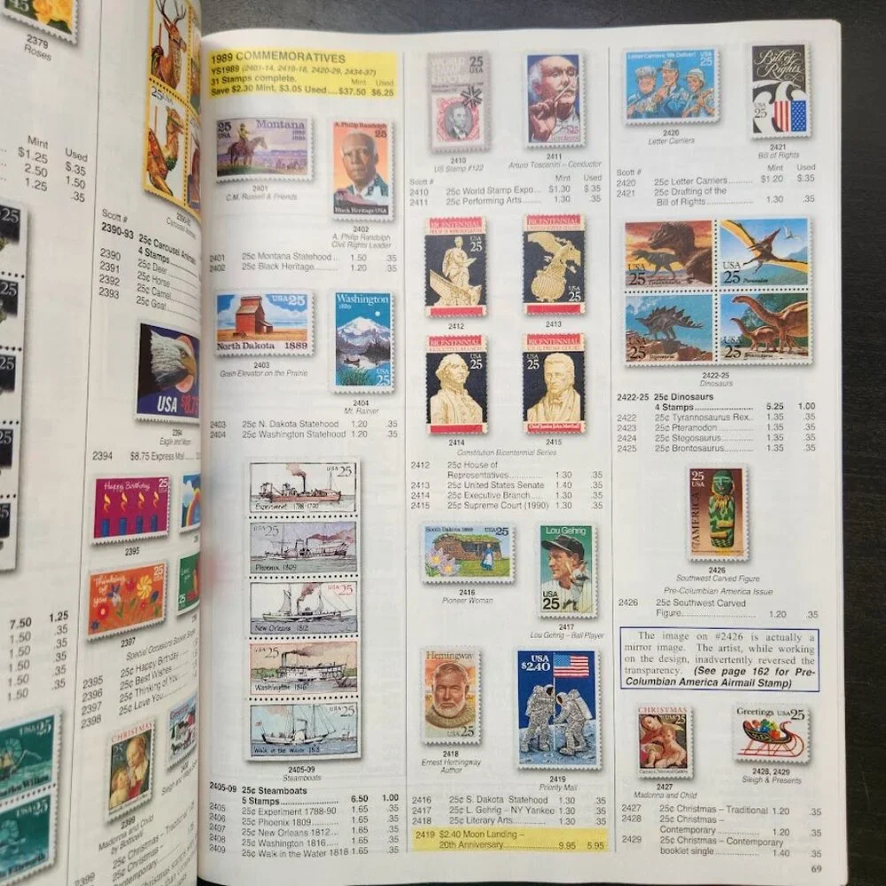 Mystic's U.S. Stamp Catalog Stamp Collectors Philately Philatelist Book United S